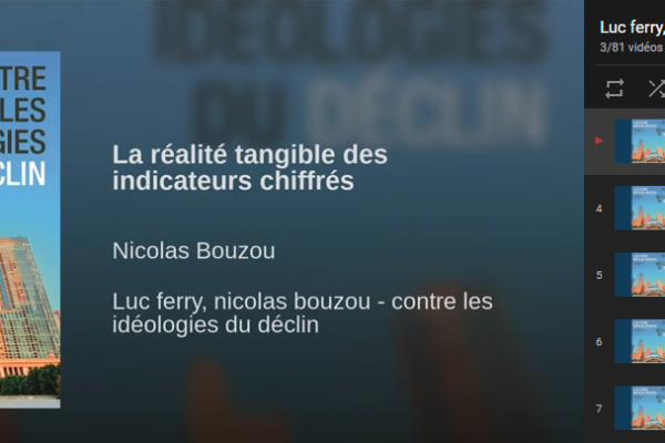 Conférence audio à suivre : Luc Ferry, Nicolas Bouzou – Contre les idéologies du déclin…