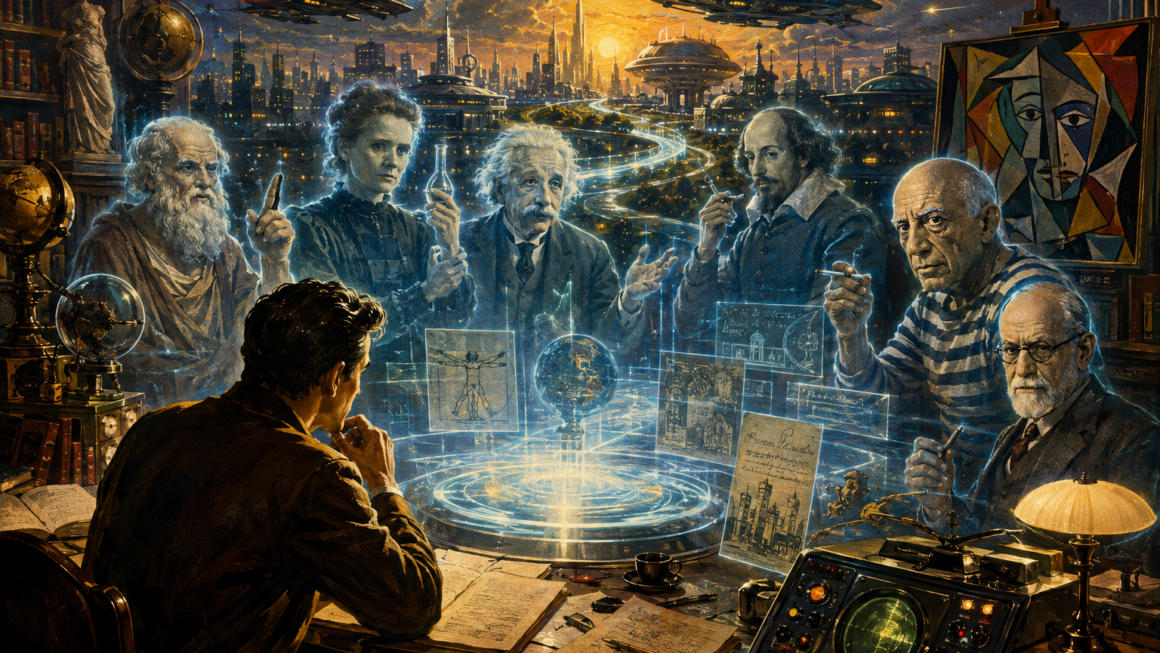 Que devient un monde où les idées des grands personnages qui ont construit l’histoire peuvent côtoyer les esprits humains (bien après leur mort) ?